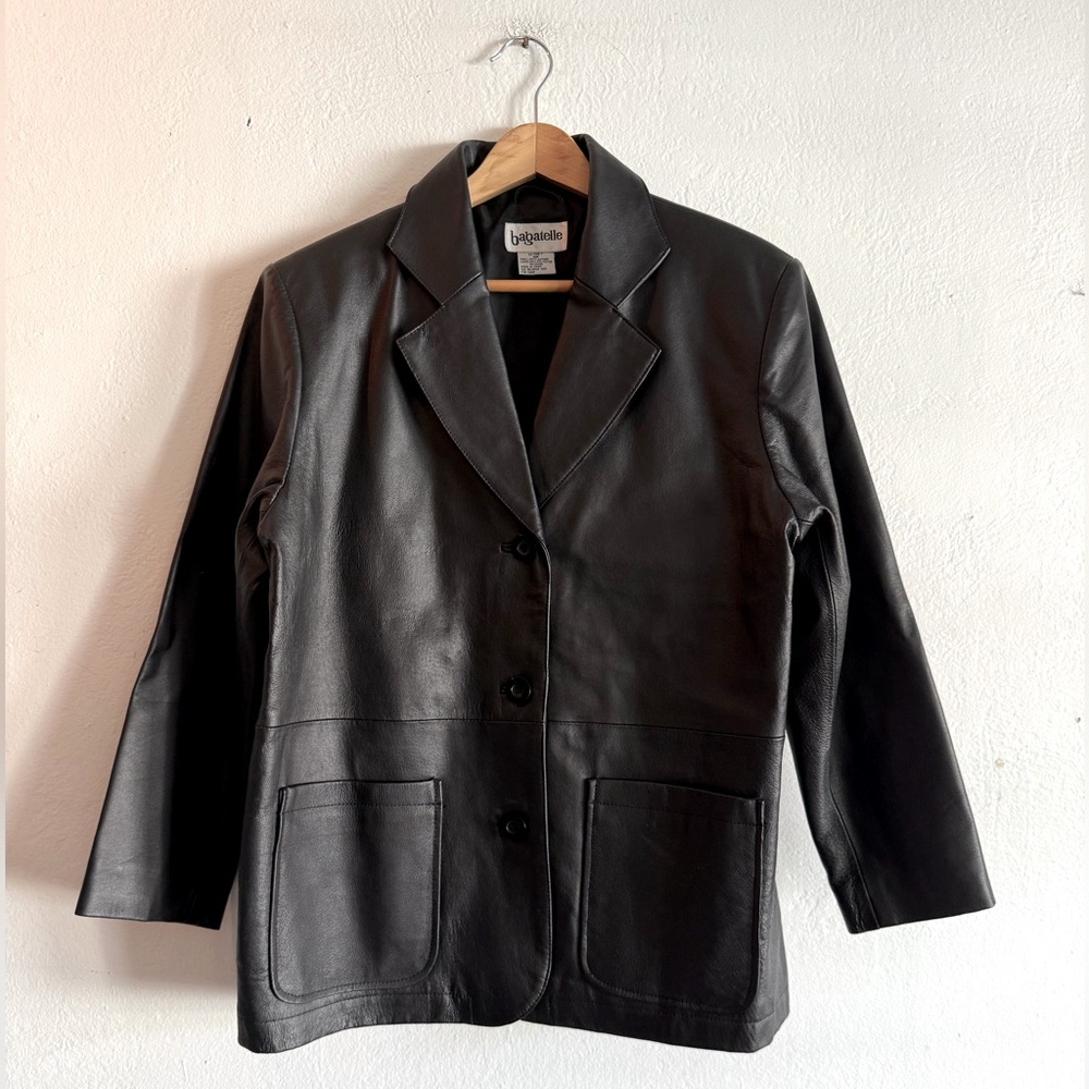 BAGATELLE Vintage Leather 3 Button Front Pocket Jacket